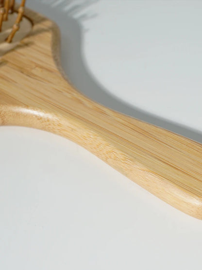 Bamboe Haarborstel – Natuurlijke Houten Anti-Statische Kam & Hoofdhuid Massager – Met Luchtkussen (Air Cushion) voor Ontklitten – Voor Dames & Heren