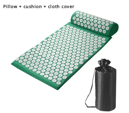 Professionele Spijkermat met Kussen – Acupressure Massagemat voor Yoga en Ontspanning – Tegen Rugpijn, Stress en Spierpijn – Acupunctuurmat Inclusief Hoes