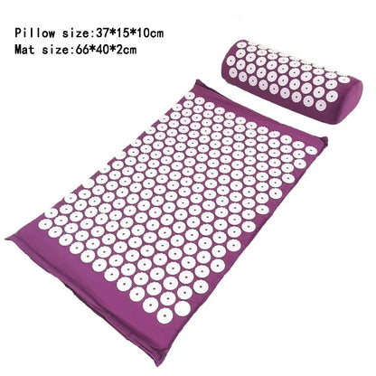 Professionele Spijkermat met Kussen – Acupressure Massagemat voor Yoga en Ontspanning – Tegen Rugpijn, Stress en Spierpijn – Acupunctuurmat Inclusief Hoes