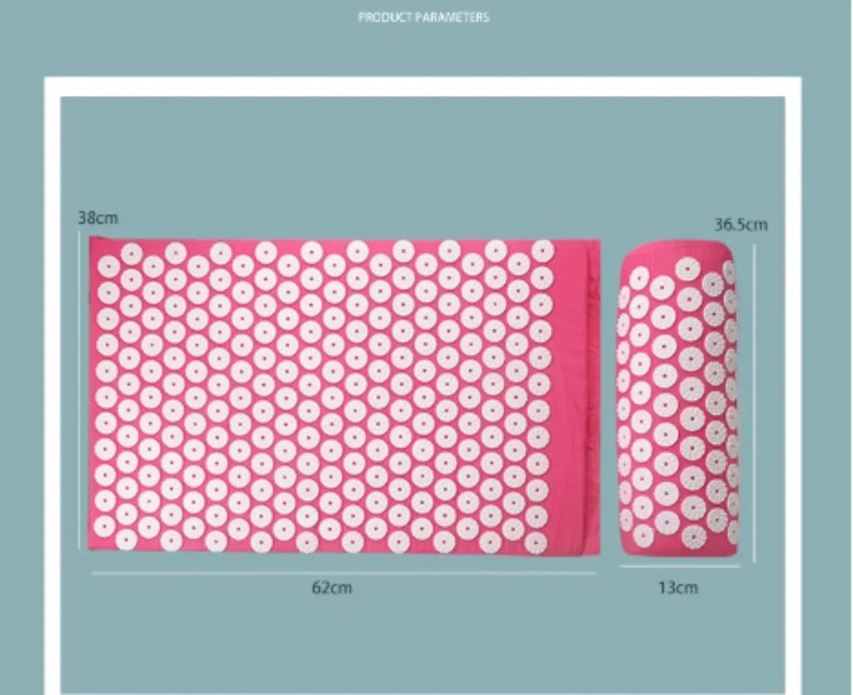 Professionele Spijkermat met Kussen – Acupressure Massagemat voor Yoga en Ontspanning – Tegen Rugpijn, Stress en Spierpijn – Acupunctuurmat Inclusief Hoes