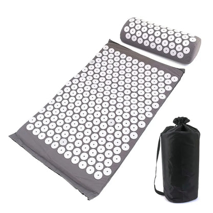 Acupressuur Spijkermat en Kussenset – Massagemat voor Rugpijn, Nekpijn en Stressverlichting – Yoga en Ontspanning