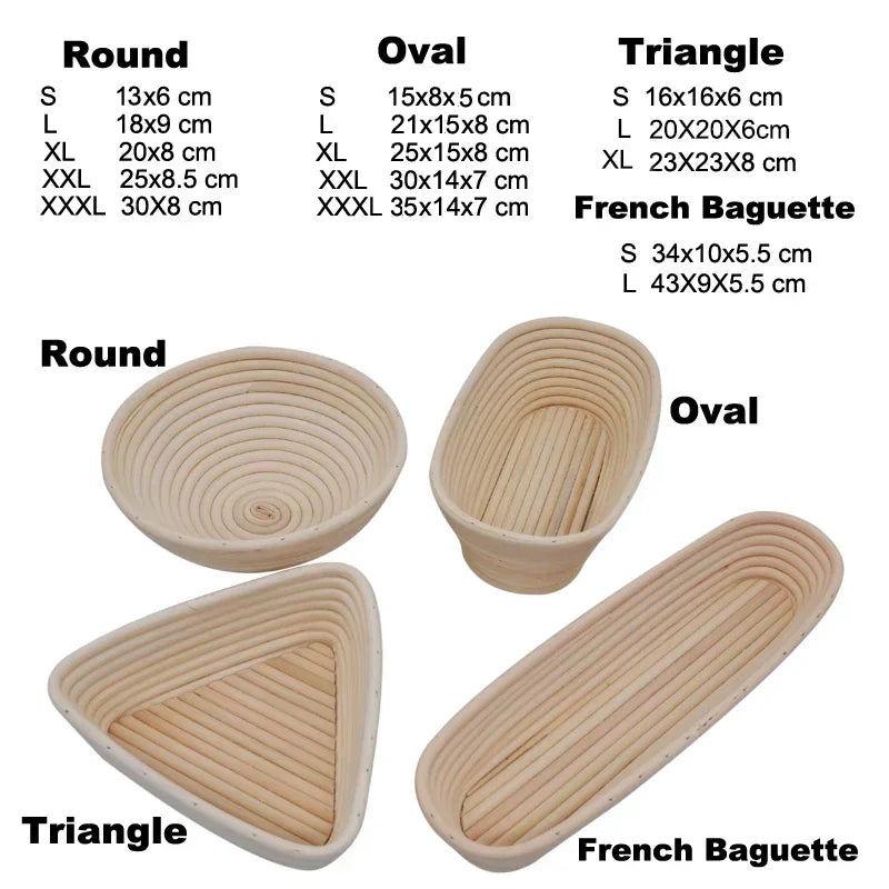 Rotan Rijsmandje – Ovaal Broodmandje van Gevlochten Rotan – Deeg Fermentatie Mand – Zuurdesem Banneton