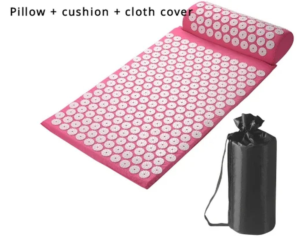 Professionele Spijkermat met Kussen – Acupressure Massagemat voor Yoga en Ontspanning – Tegen Rugpijn, Stress en Spierpijn – Acupunctuurmat Inclusief Hoes