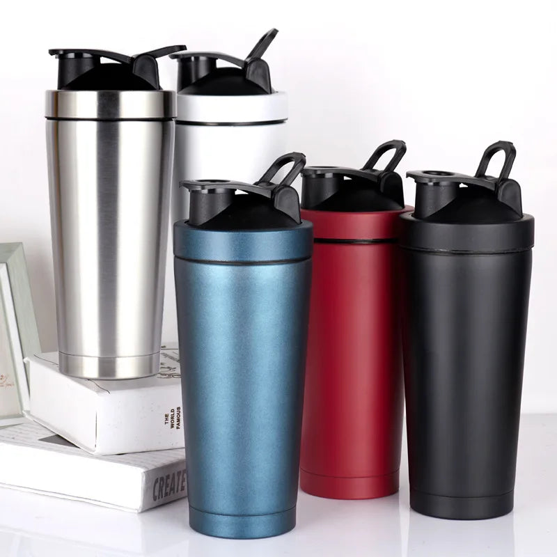 RVS Proteïne Shaker 750 ml – Roestvrijstalen Eiwitshaker & Sportfles – Lekvrije Shaker Cup voor Fitness en Sport