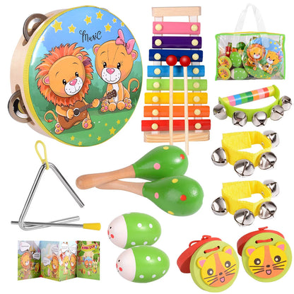 Educational Toys Percussion Xylophone Baby Music Kit Kids Wood Musical Instruments for Toddler Toy