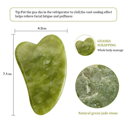 Natuurlijke Rozenkwarts Gua Sha Schraper – Roze Jade Gezichtsmassager – Anti-Rimpel & Gezichtslifting Tool – Voor Gezicht & Lichaam – SPA & Beauty Care