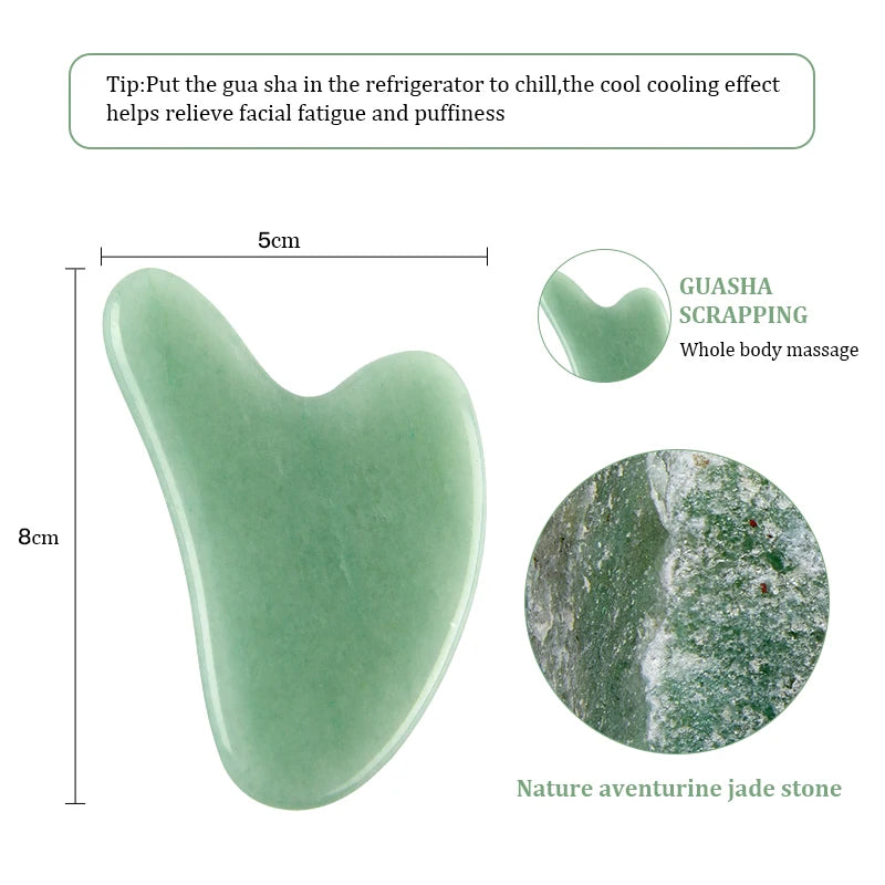 Natuurlijke Rozenkwarts Gua Sha Schraper – Roze Jade Gezichtsmassager – Anti-Rimpel & Gezichtslifting Tool – Voor Gezicht & Lichaam – SPA & Beauty Care