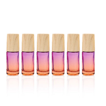 Glazen Rollerflesjes 5 ml – Set van 5/10/20/30/50 Stuks – Dik Glas met Verloopkleuren – Lege Roll-on Flesjes voor Etherische Olie en Reissets