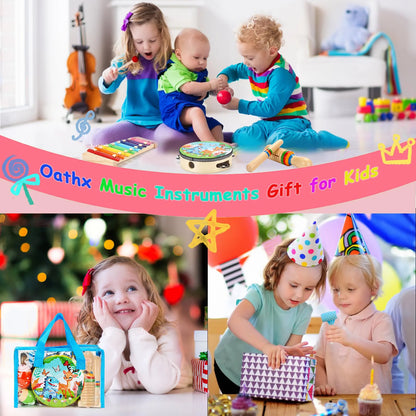 Educational Toys Percussion Xylophone Baby Music Kit Kids Wood Musical Instruments for Toddler Toy