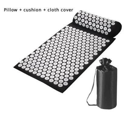 Professionele Spijkermat met Kussen – Acupressure Massagemat voor Yoga en Ontspanning – Tegen Rugpijn, Stress en Spierpijn – Acupunctuurmat Inclusief Hoes