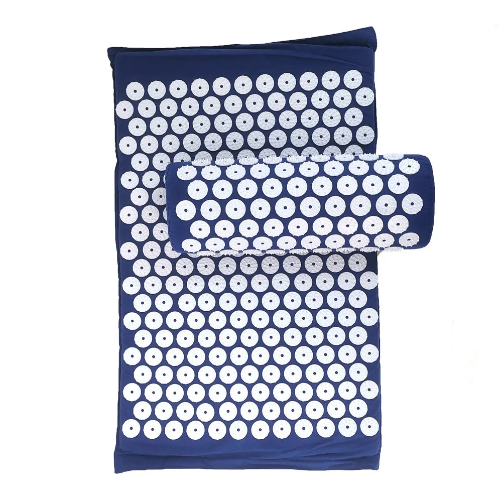 Acupressuur Spijkermat en Kussenset – Massagemat voor Rugpijn, Nekpijn en Stressverlichting – Yoga en Ontspanning