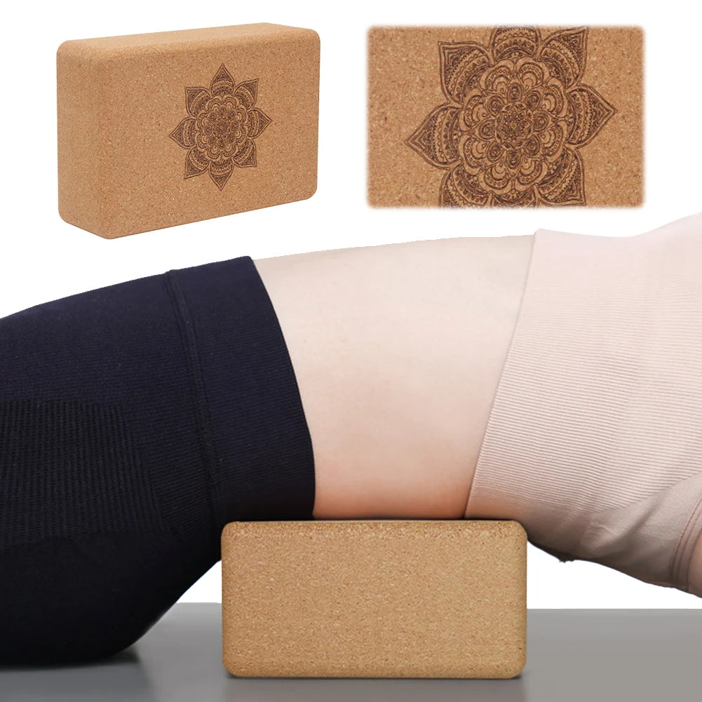 Kurk Yoga Block – 1 Stuk – Professionele Yoga Baksteen voor Gym, Fitness & Rekken – Milieuvriendelijk Kurk Blok voor Lichaamshouding en Balans