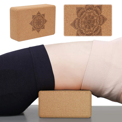 Kurk Yoga Block – 1 Stuk – Professionele Yoga Baksteen voor Gym, Fitness & Rekken – Milieuvriendelijk Kurk Blok voor Lichaamshouding en Balans