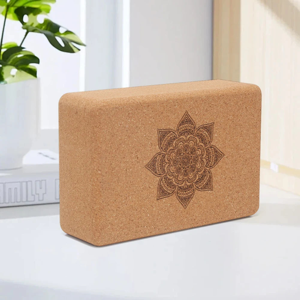 Kurk Yoga Block – 1 Stuk – Professionele Yoga Baksteen voor Gym, Fitness & Rekken – Milieuvriendelijk Kurk Blok voor Lichaamshouding en Balans