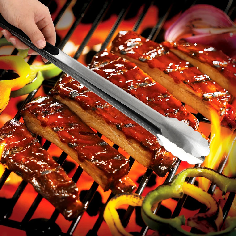 RVS Barbecue Tang – Roestvrijstalen Grilltang – Keukentang voor Salade en Voedsel – BBQ Serveertang