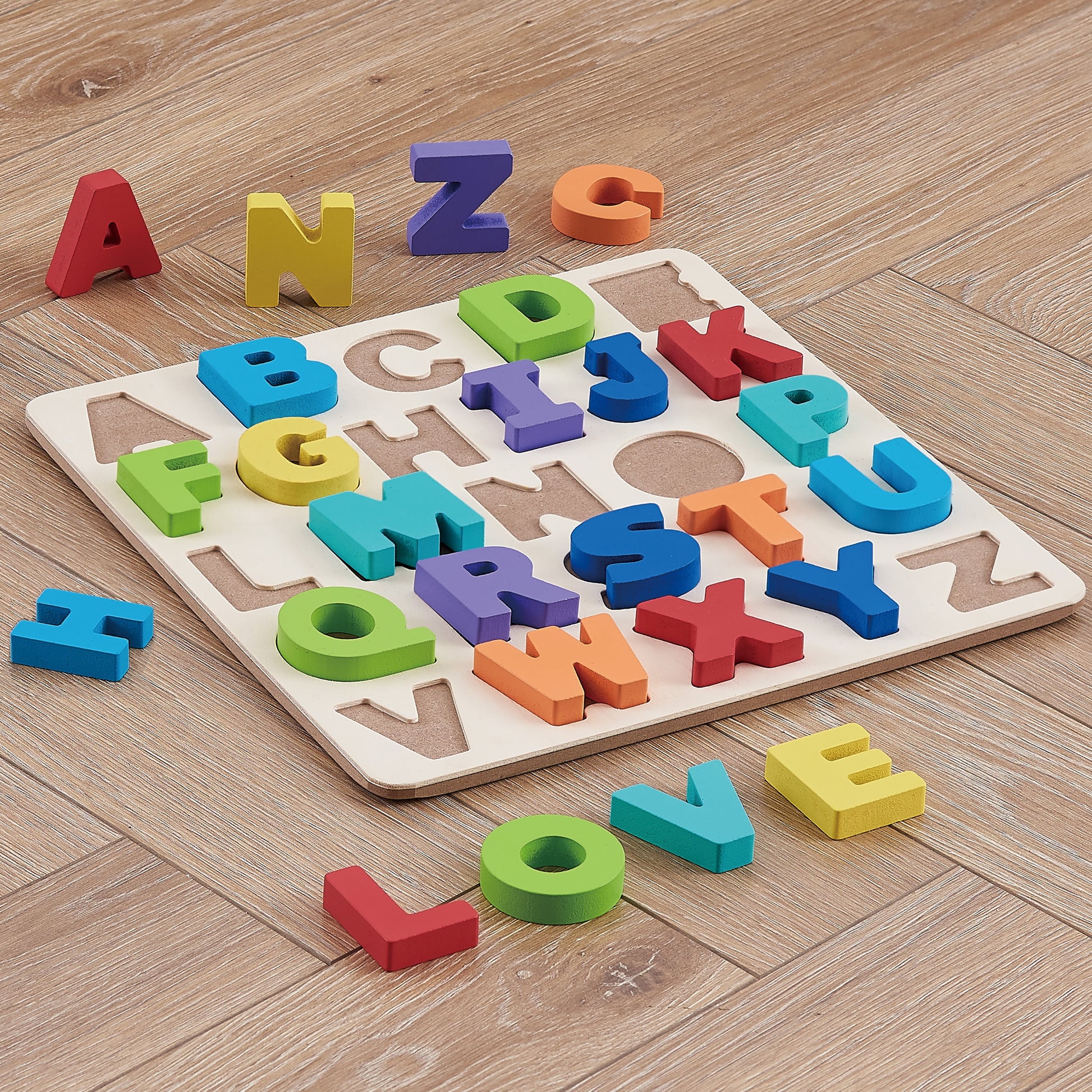 Wooden Alphabet Puzzle, Baby and Toddler Toys for Children Ages 18 Months
