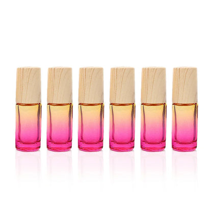 Glazen Rollerflesjes 5 ml – Set van 5/10/20/30/50 Stuks – Dik Glas met Verloopkleuren – Lege Roll-on Flesjes voor Etherische Olie en Reissets