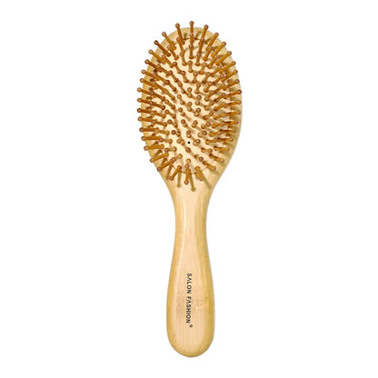 Bamboe Haarborstel – Natuurlijke Houten Anti-Statische Kam & Hoofdhuid Massager – Met Luchtkussen (Air Cushion) voor Ontklitten – Voor Dames & Heren