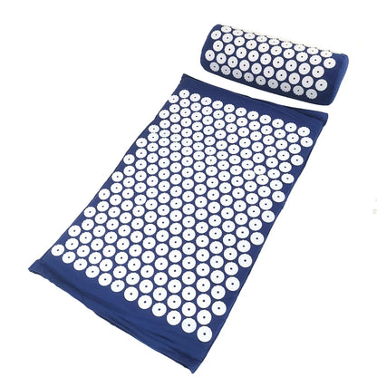 Acupressuur Spijkermat en Kussenset – Massagemat voor Rugpijn, Nekpijn en Stressverlichting – Yoga en Ontspanning