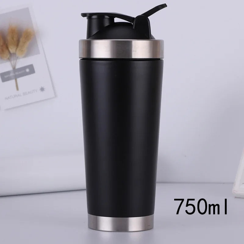 RVS Proteïne Shaker 750 ml – Roestvrijstalen Eiwitshaker & Sportfles – Lekvrije Shaker Cup voor Fitness en Sport