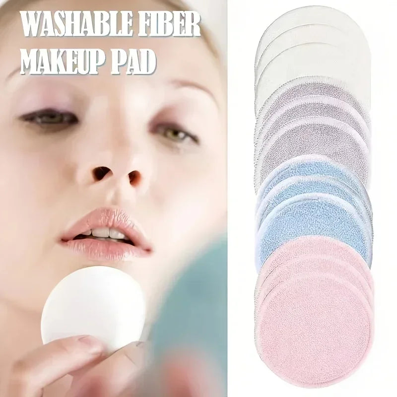 Herbruikbare Wattenschijfjes Set van 12 – Bamboe Make-up Remover Pads met Waszakje – Wasbare Katoenen Schijfjes voor Gezichtsreiniging en Huidverzorging