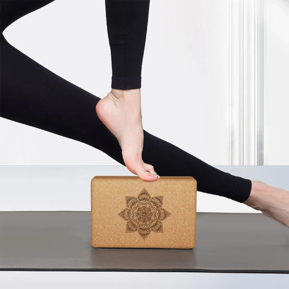 Kurk Yoga Block – 1 Stuk – Professionele Yoga Baksteen voor Gym, Fitness & Rekken – Milieuvriendelijk Kurk Blok voor Lichaamshouding en Balans