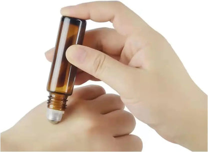 Glazen Rollerflesjes Bruin Glas – Set van 50 / 100 Stuks – 5 ml / 10 ml – Lege Roll-on Flesjes voor Etherische Olie, Parfum en Cosmetica