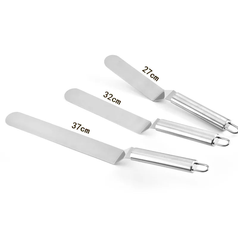 RVS Paletmes en Crème Spatula – Roestvrijstalen Cake- en Taartdecoratie Spatel – Handig Keukengerei voor Bakken en Patisserie