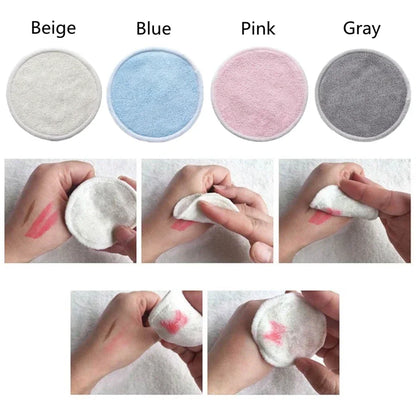 Herbruikbare Wattenschijfjes Set van 12 – Bamboe Make-up Remover Pads met Waszakje – Wasbare Katoenen Schijfjes voor Gezichtsreiniging en Huidverzorging