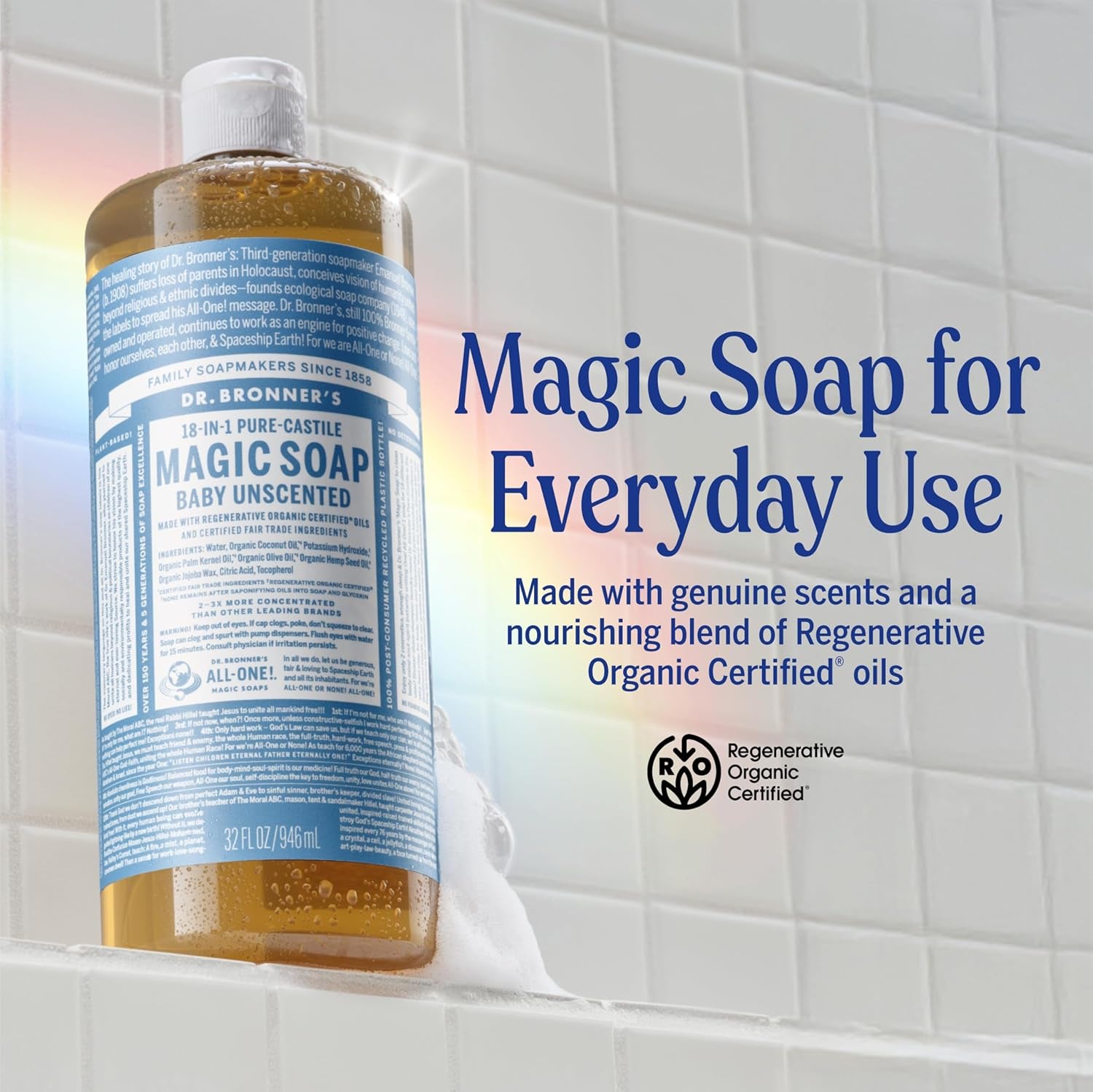 Dr. Bronner’S - Pure-Castile Liquid Soap (Baby Unscented, 32 Ounce)