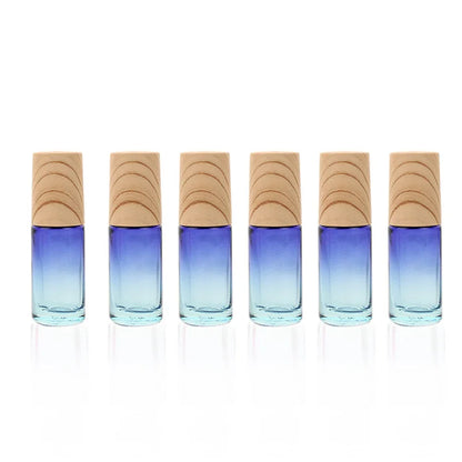 Glazen Rollerflesjes 5 ml – Set van 5/10/20/30/50 Stuks – Dik Glas met Verloopkleuren – Lege Roll-on Flesjes voor Etherische Olie en Reissets