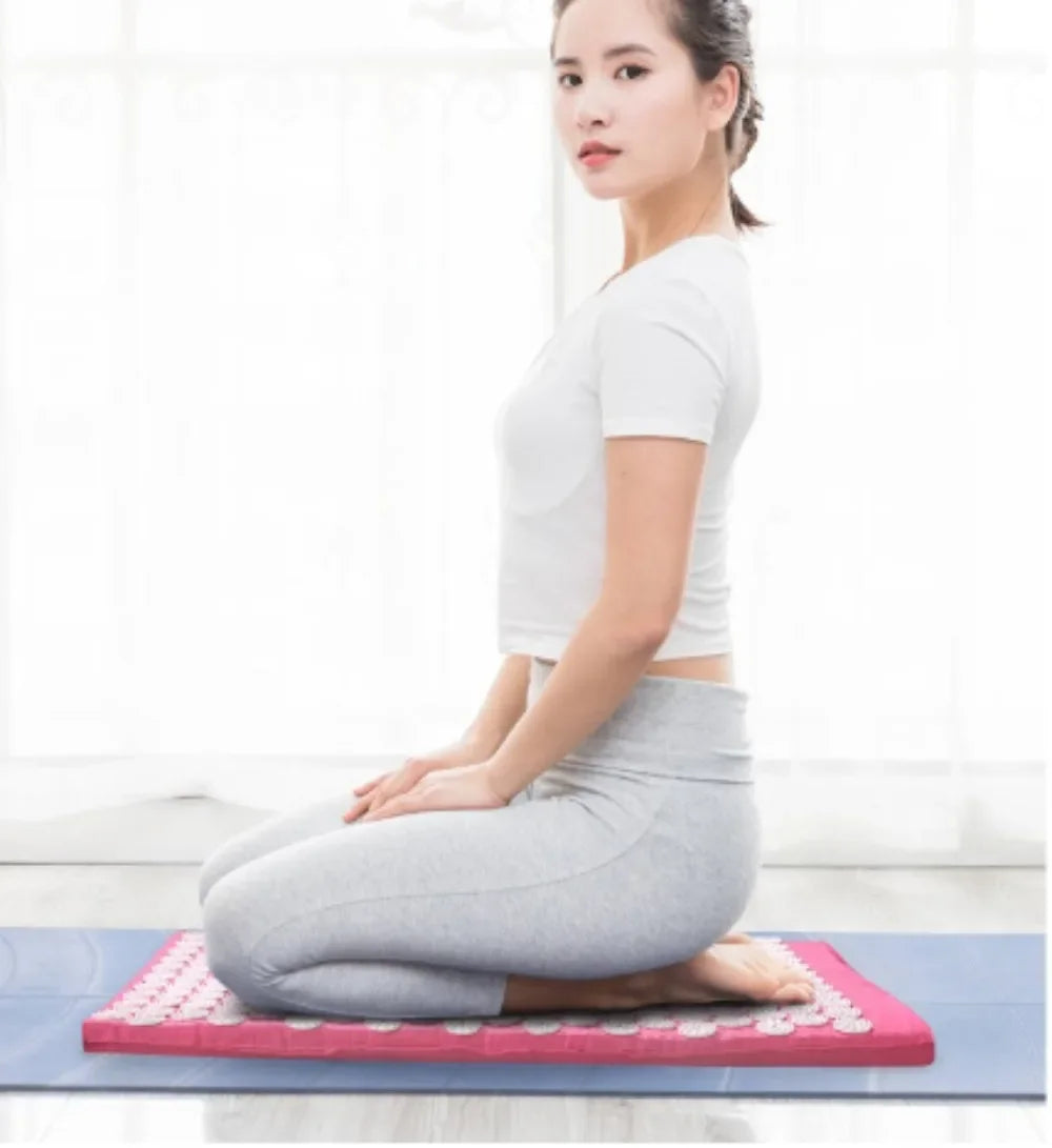Professionele Spijkermat met Kussen – Acupressure Massagemat voor Yoga en Ontspanning – Tegen Rugpijn, Stress en Spierpijn – Acupunctuurmat Inclusief Hoes