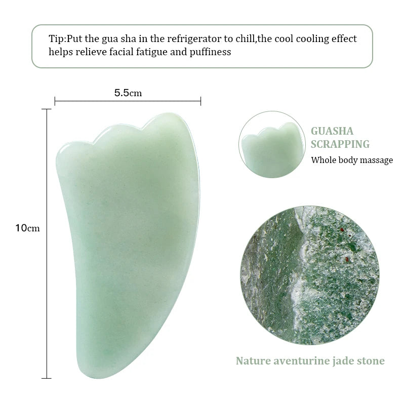 Natuurlijke Rozenkwarts Gua Sha Schraper – Roze Jade Gezichtsmassager – Anti-Rimpel & Gezichtslifting Tool – Voor Gezicht & Lichaam – SPA & Beauty Care