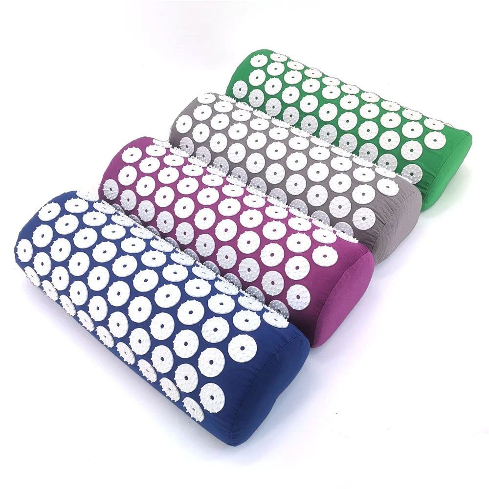 Acupressuur Spijkermat en Kussenset – Massagemat voor Rugpijn, Nekpijn en Stressverlichting – Yoga en Ontspanning